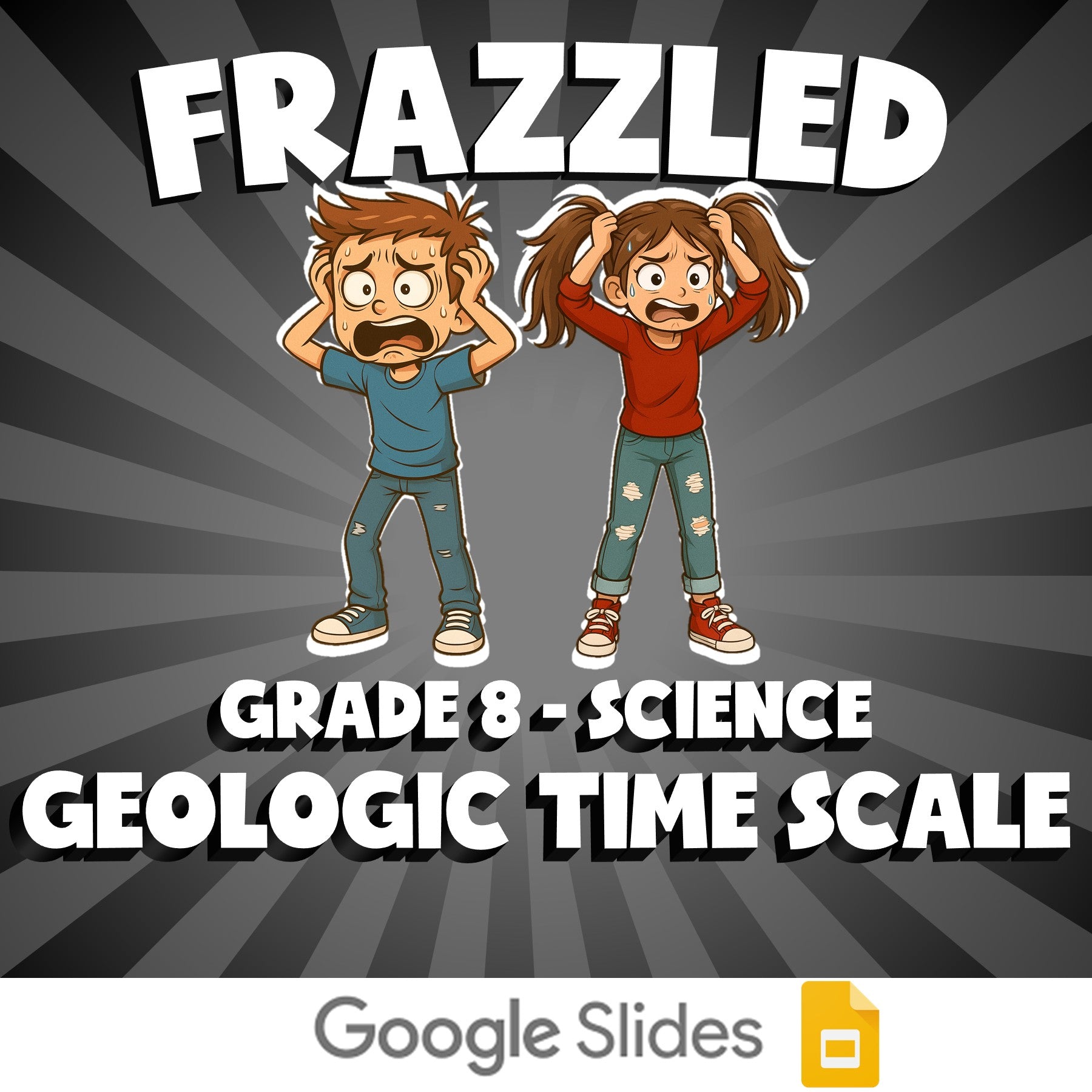 Geologic Time Scale FRAZZLED Science Game - No Prep Grade 8 Review Activity