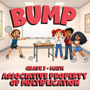 Associative Property of Multiplication BUMP Math Game - No Prep Grade 3 Review