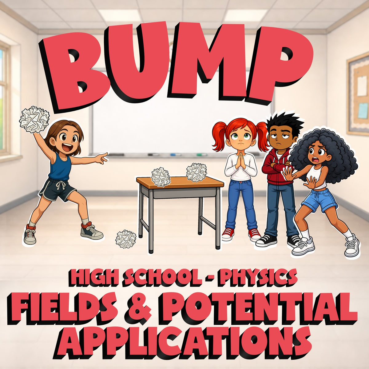 Fields & Potential Applications BUMP Science Game - No Prep Physics Review