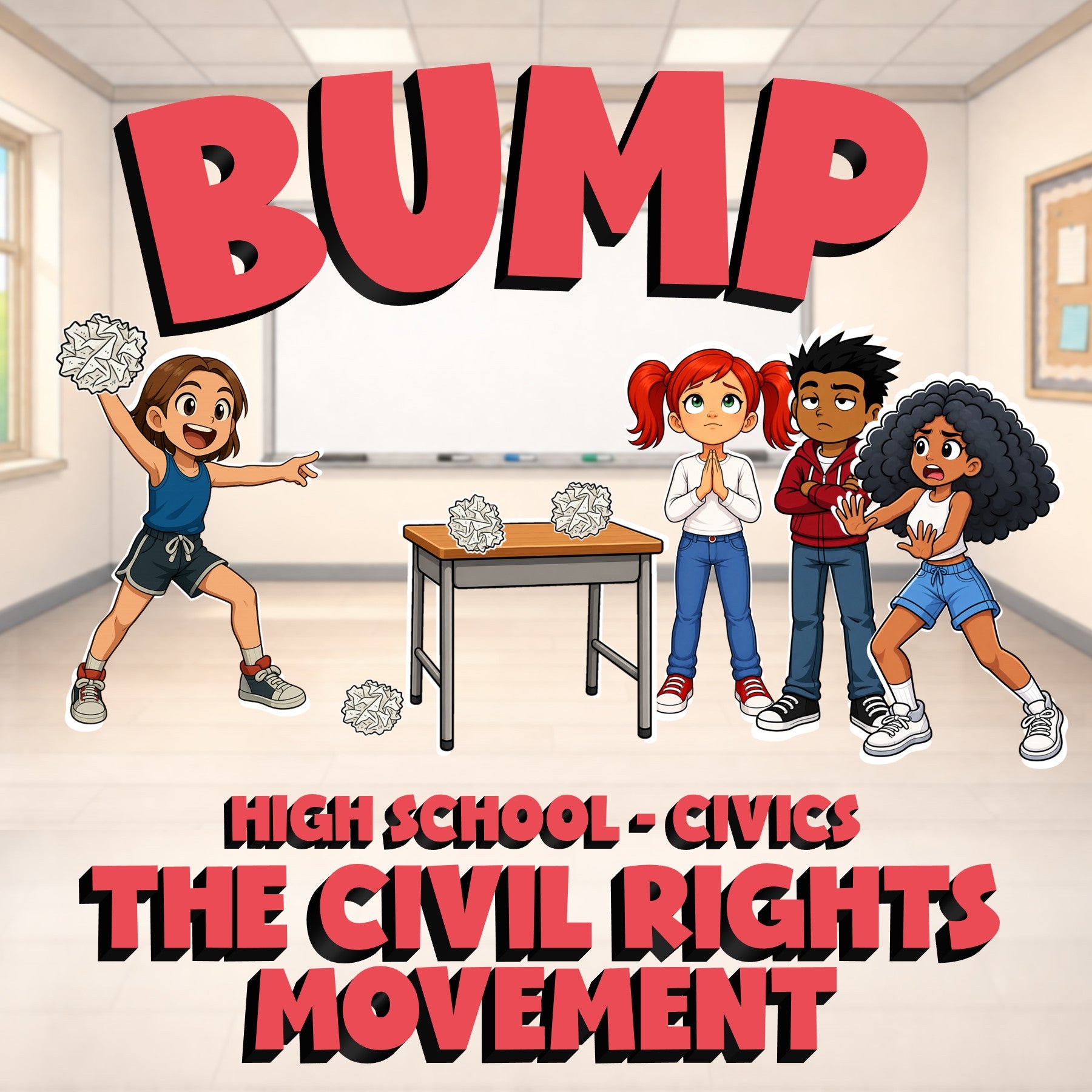 The Civil Rights Movement BUMP Civics Game - No Prep Review Activity