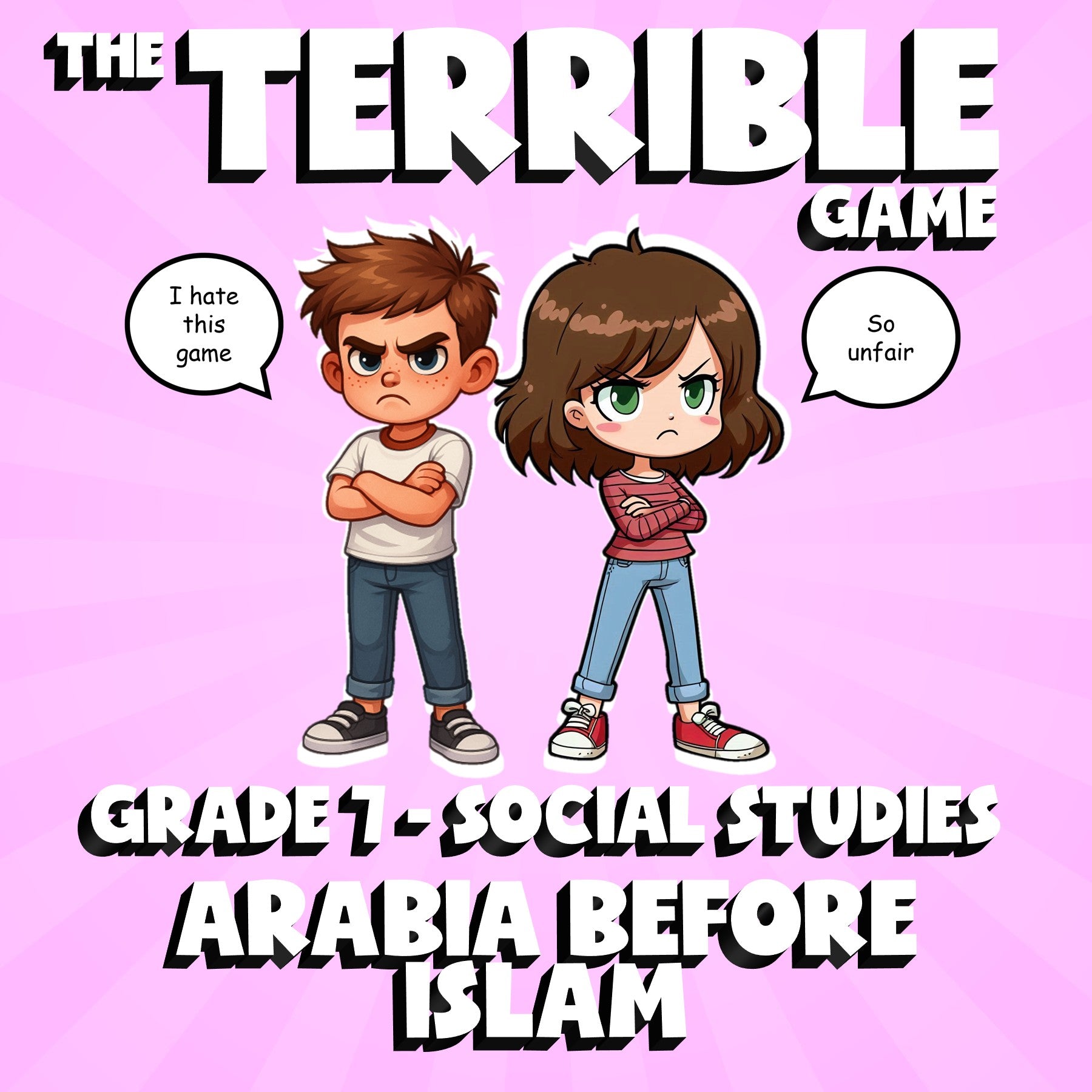Arabia Before Islam THE TERRIBLE GAME - No Prep Grade 7 Socials Review Activity