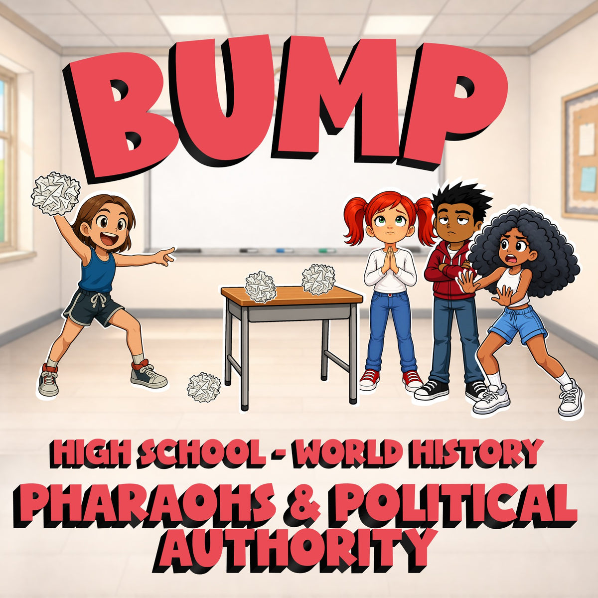 Pharaohs & Political Authority BUMP Game - No Prep World History Review Activity