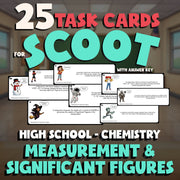 Measurement & Significant Figures SCOOT TASK CARDS Science Game - Chemistry