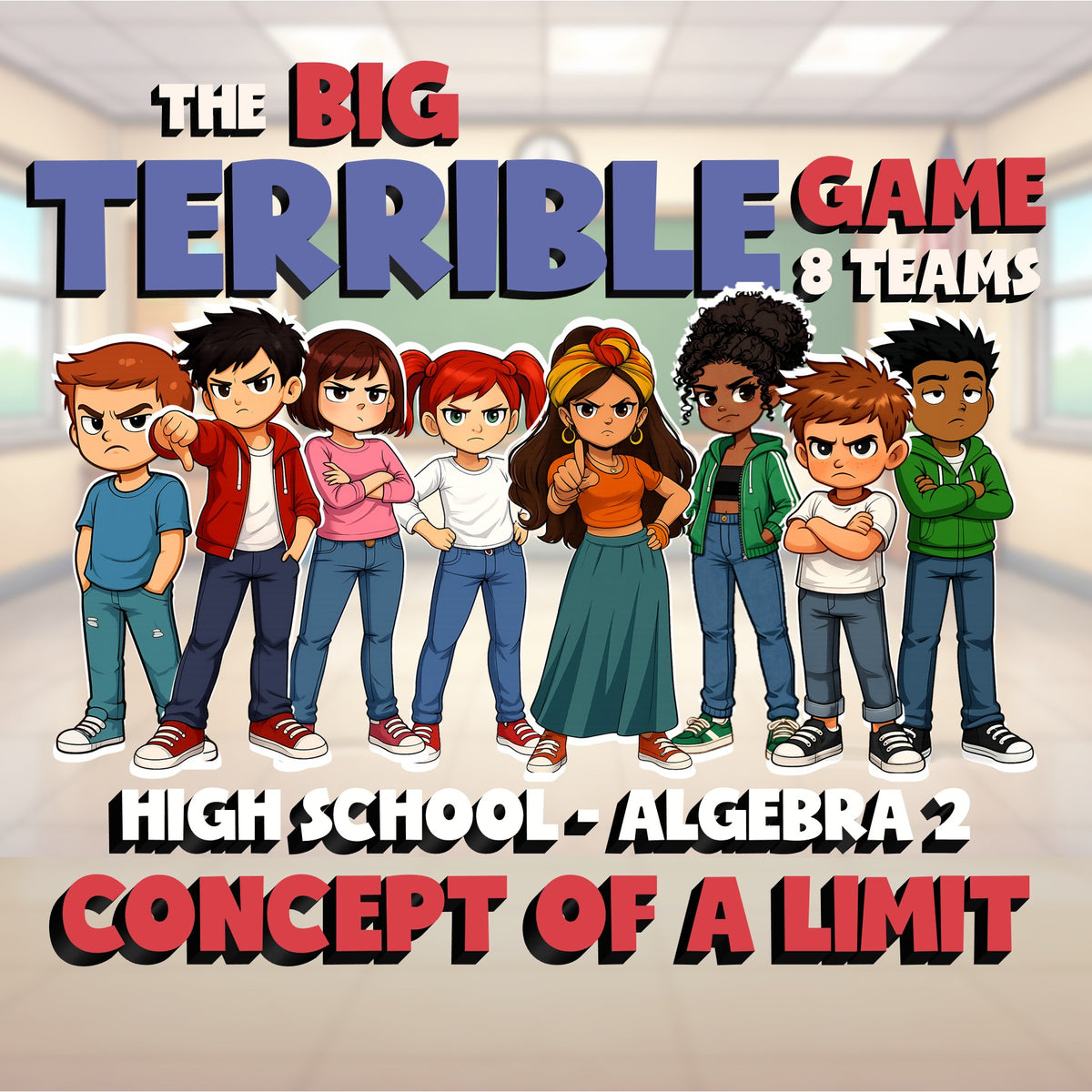 Concept of a Limit BIG TERRIBLE GAME - No Prep Algebra 2 Math Review Activity