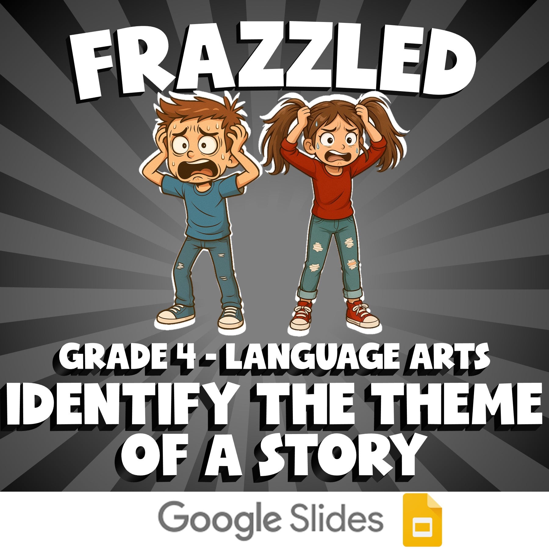 Identify the Theme of a Story FRAZZLED ELA Game - No Prep Grade 4 Review