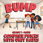 Compare Prices with Unit Rates BUMP Math Game - No Prep Grade 7 Review Activity
