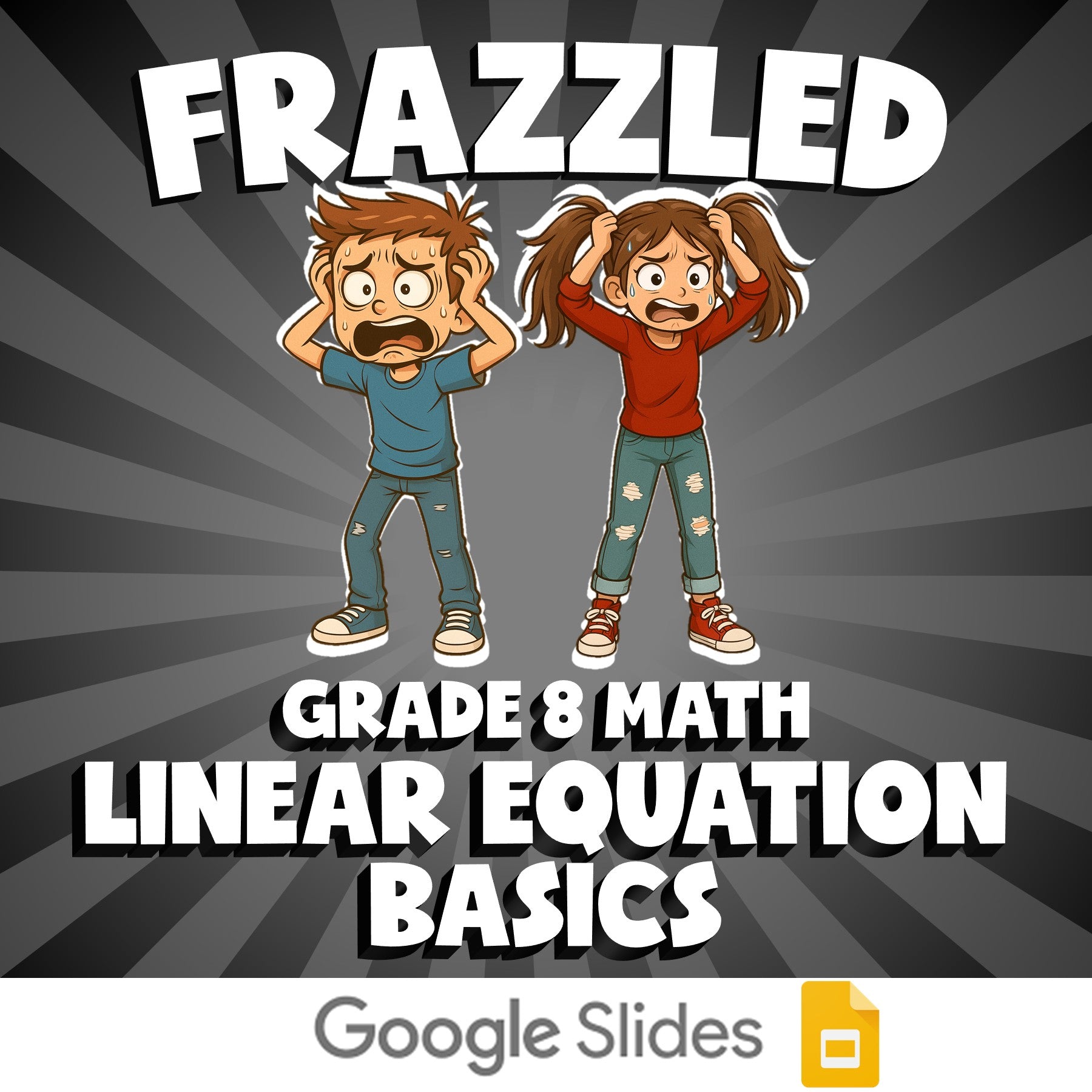 Linear Equation Basics FRAZZLED Math Game - No Prep Grade 8 Review Activity