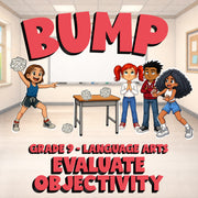 Evaluate Objectivity BUMP ELA Game - No Prep Grade 9 Review Activity