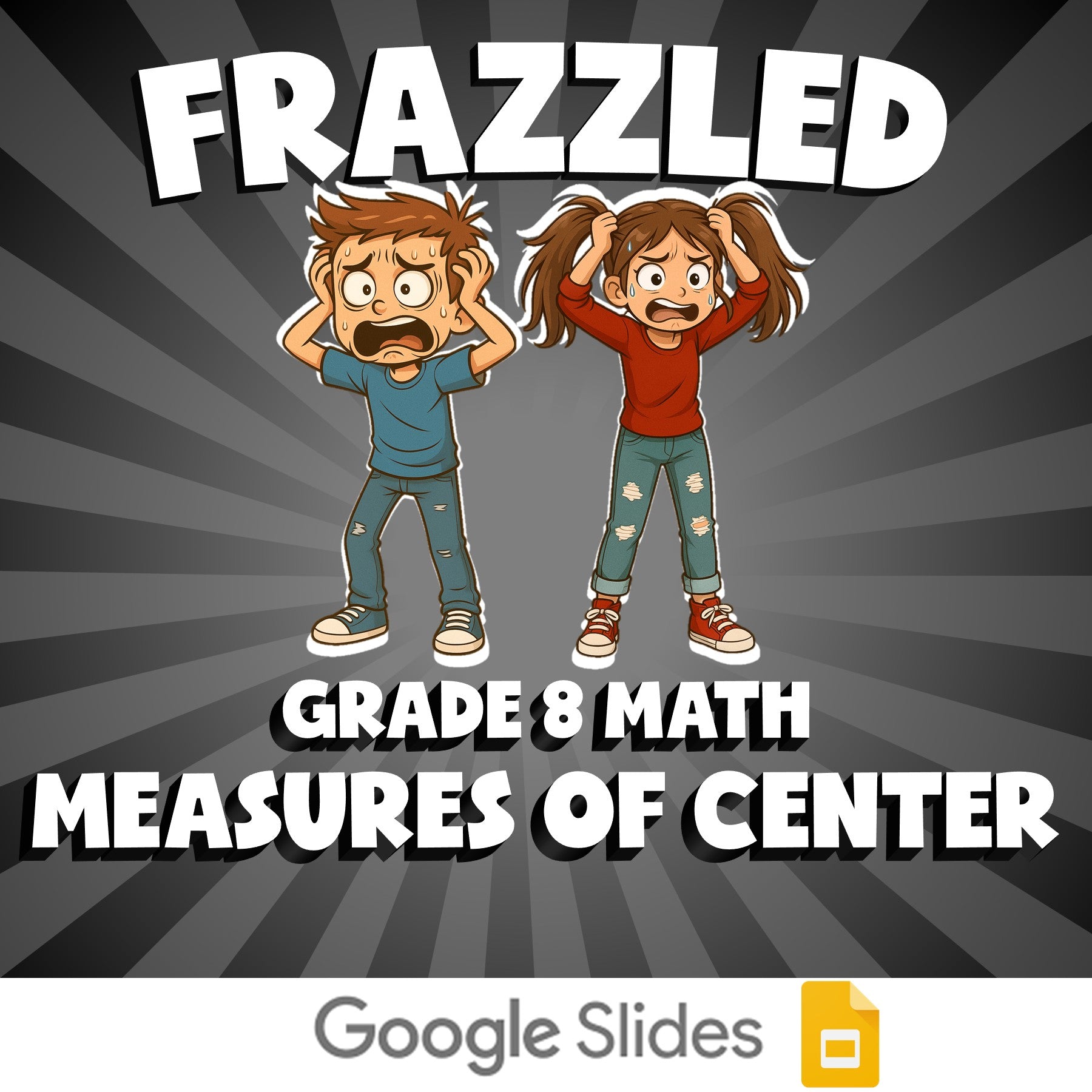 Measures of Center FRAZZLED Math Game - No Prep Grade 8 Review Activity