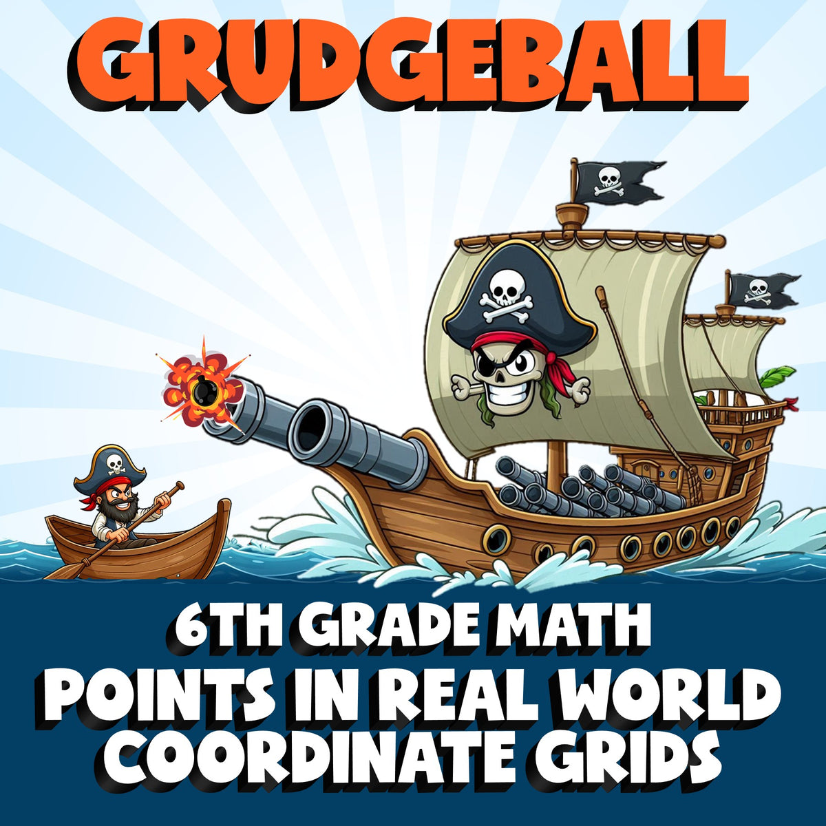 Points in Real World Coordinate Grids GRUDGEBALL Math Game - No Prep Grade 6