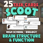 Brain Structure & Function SCOOT TASK CARDS Science Game - No Prep Biology