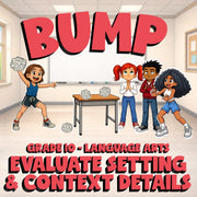 Evaluate Setting & Context Details BUMP ELA Game - No Prep Grade 10 Review