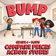 Compare Prices Across Stores BUMP Math Game - No Prep Grade 6 Review Activity
