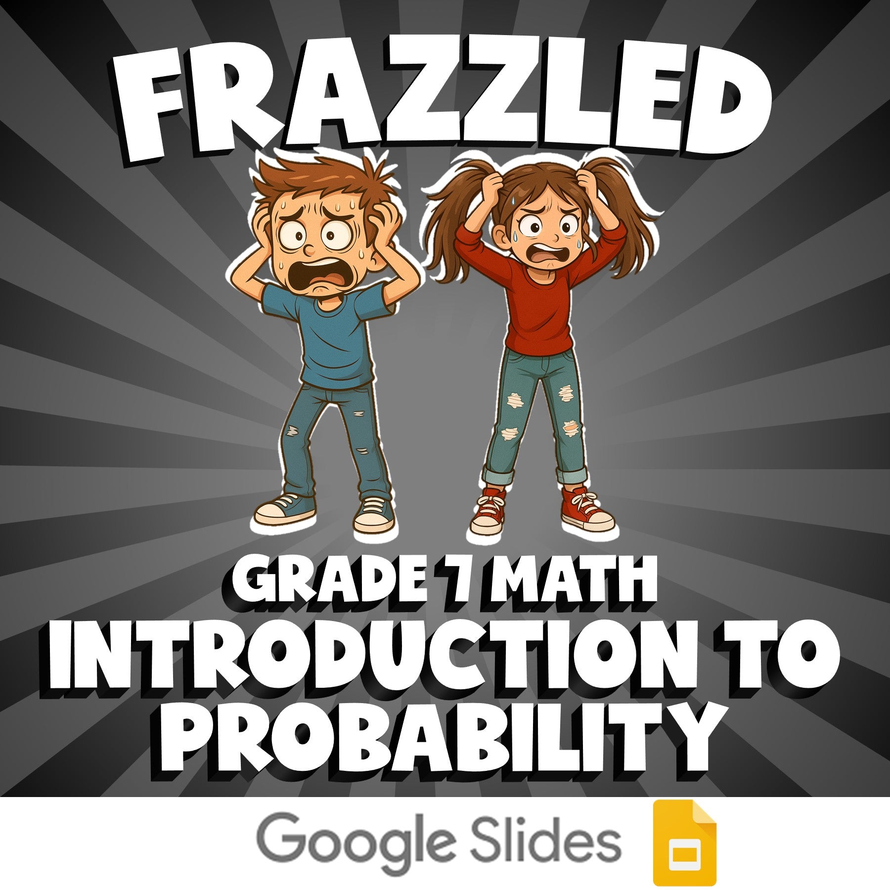 Introduction to Probability FRAZZLED Math Game - No Prep Grade 7 Review Activity