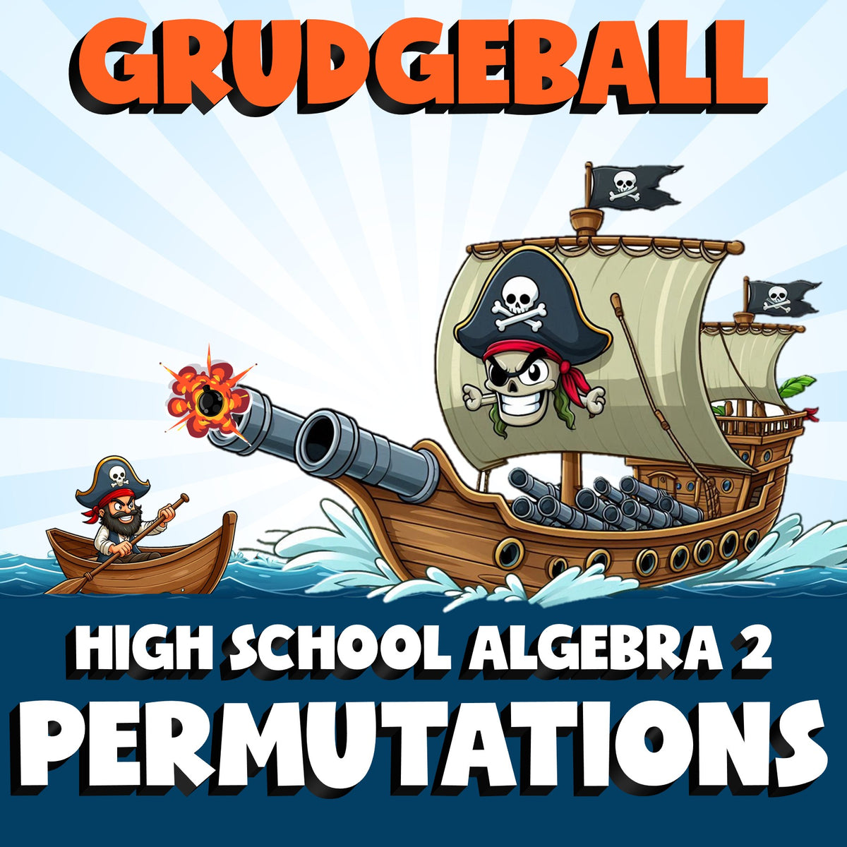 Permutations GRUDGEBALL Math Game - No Prep Algebra 2 Review Activity