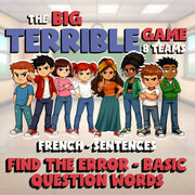 Find the Error - Basic Question Words BIG TERRIBLE GAME - French Exercise