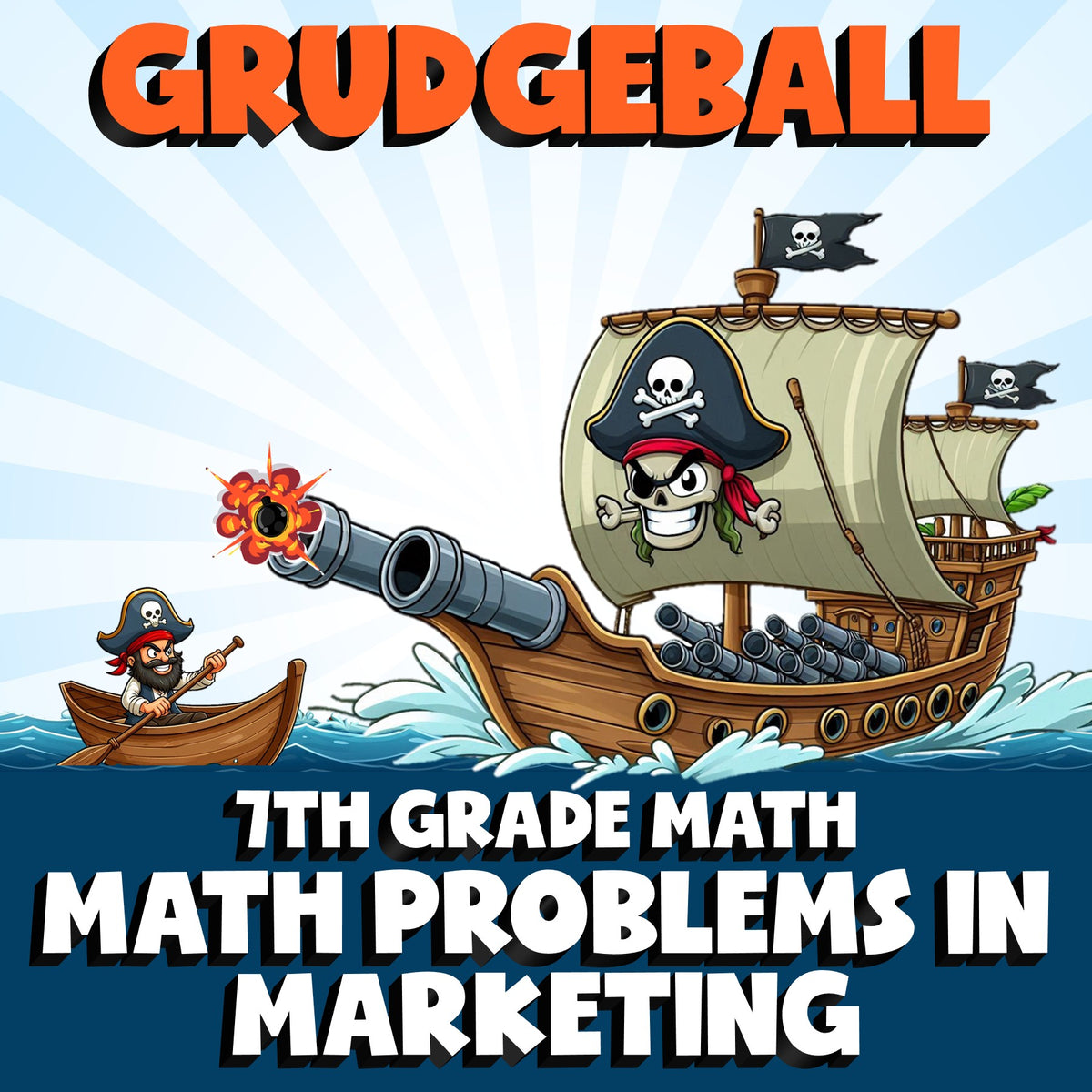 Math Problems in Marketing GRUDGEBALL Math Game - No Prep Grade 7 Review