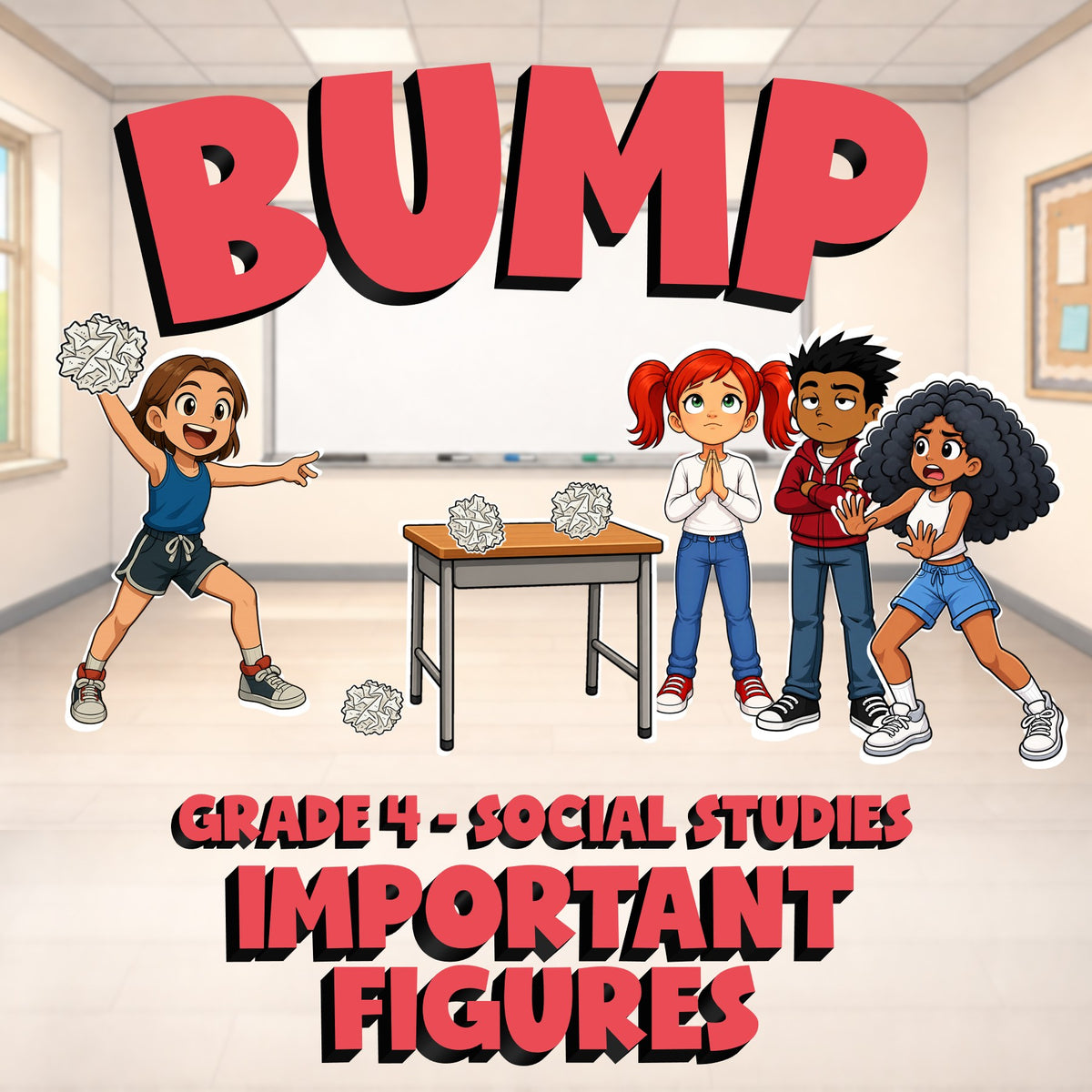 Important Figures BUMP Socials Game - No Prep Grade 4 Review Activity