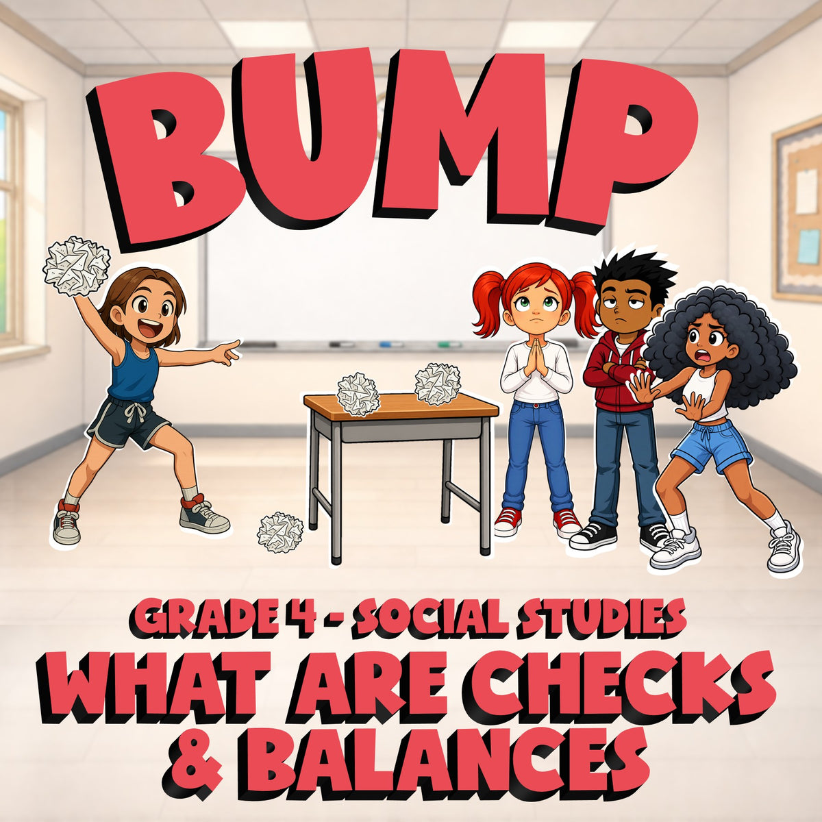 What Are Checks & Balances BUMP Socials Game - No Prep Grade 4 Review Activity