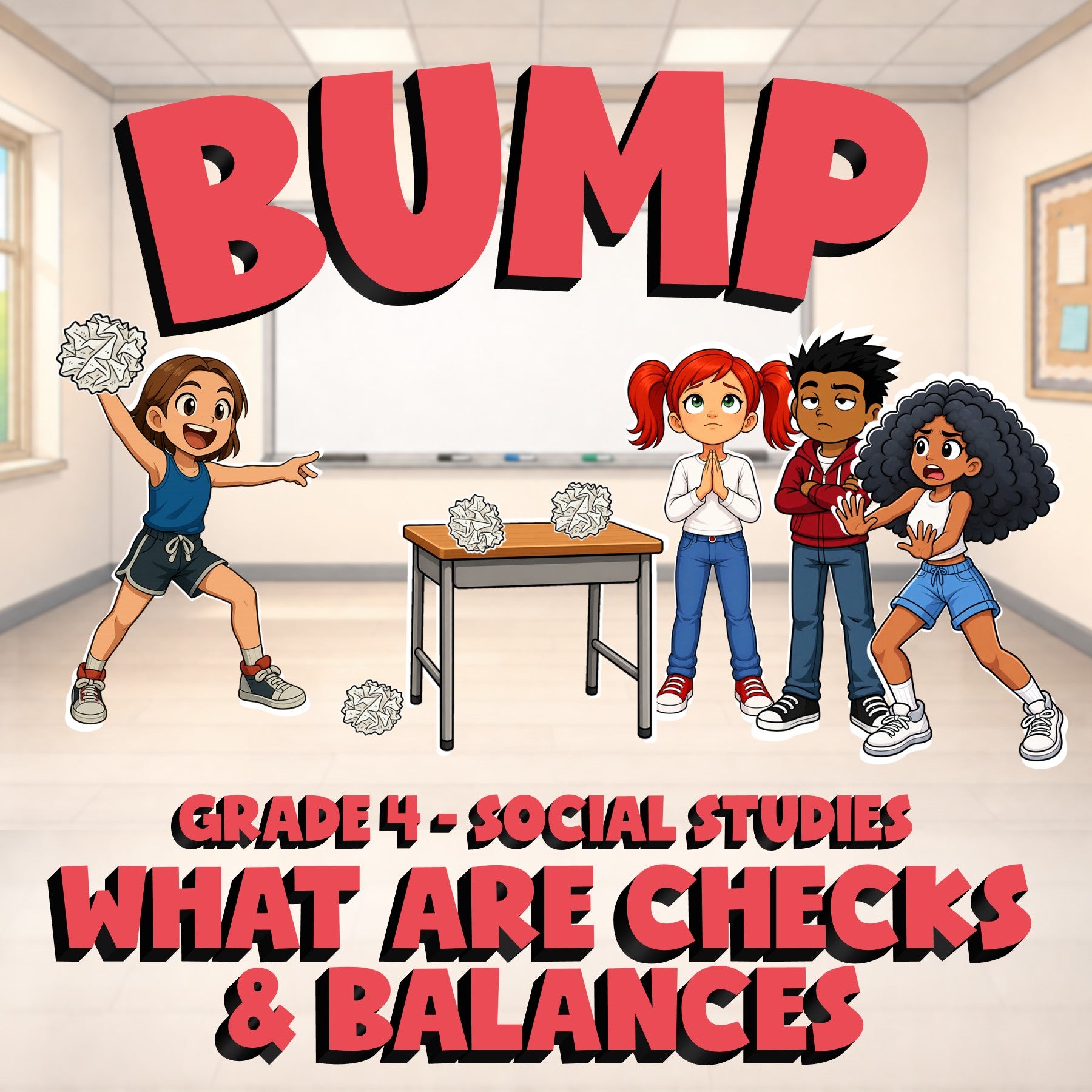 What Are Checks & Balances BUMP Socials Game - No Prep Grade 4 Review Activity