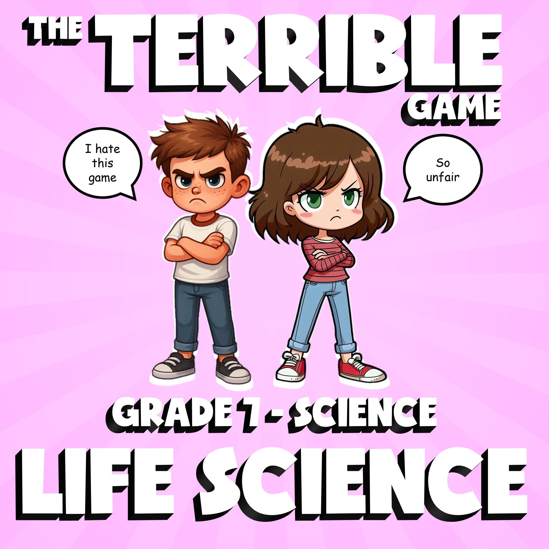 Life Science THE TERRIBLE GAME - No Prep Grade 7 Science Review Activity