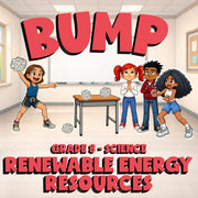 Renewable Energy Resources BUMP Science Game - No Prep Grade 8 Review Activity