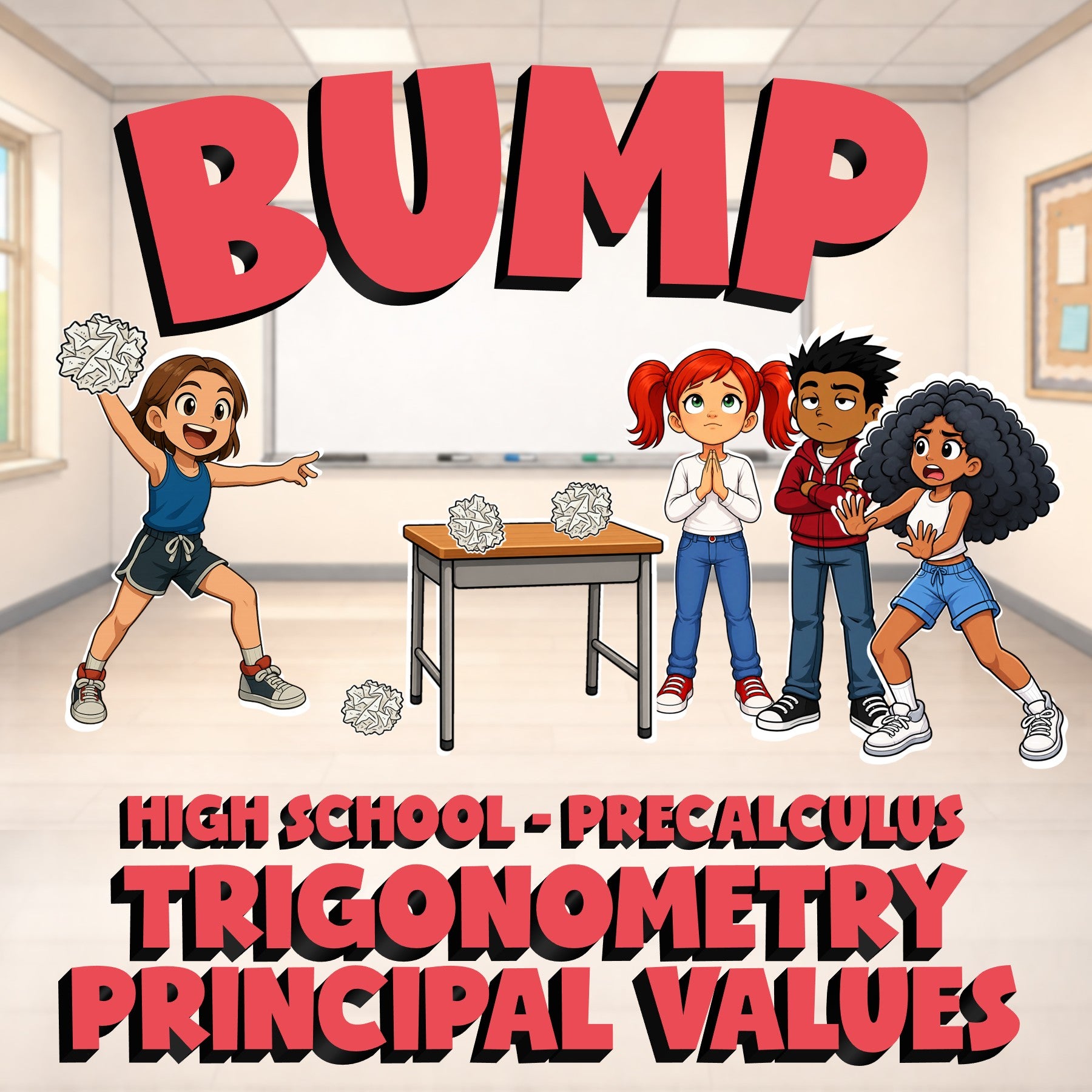 Trigonometry Principal Values BUMP Math Game - No Prep PreCalculus Review