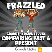Comparing Past & Present FRAZZLED Socials Game - No Prep Grade 3 Review Activity