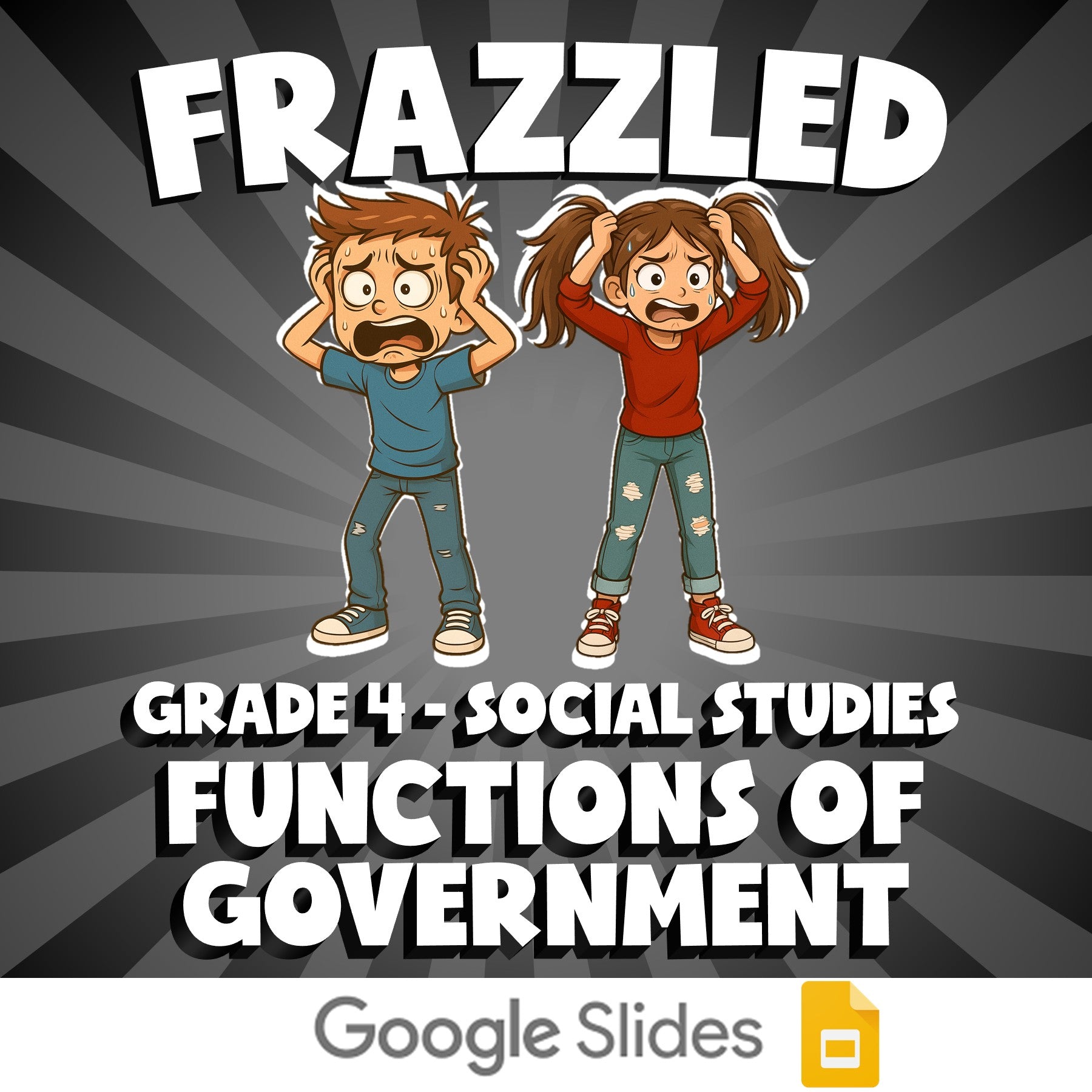 Functions of Government FRAZZLED Socials Game - No Prep Grade 4 Review Activity