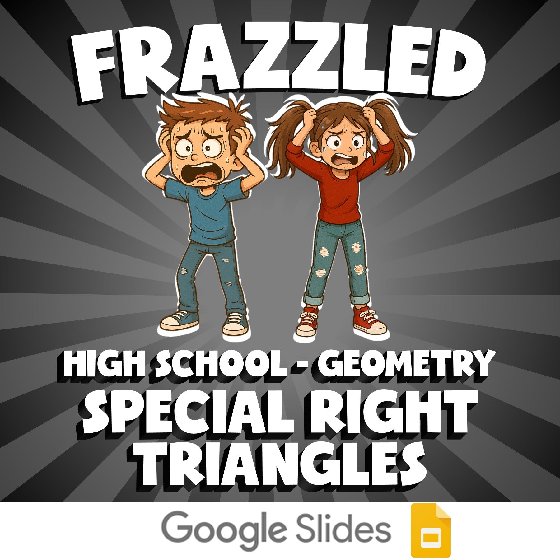 Special Right Triangles FRAZZLED Math Game - No Prep Geometry Review Activity