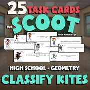 Classify Kites SCOOT TASK CARDS Math Game - No Prep Geometry Review Activity
