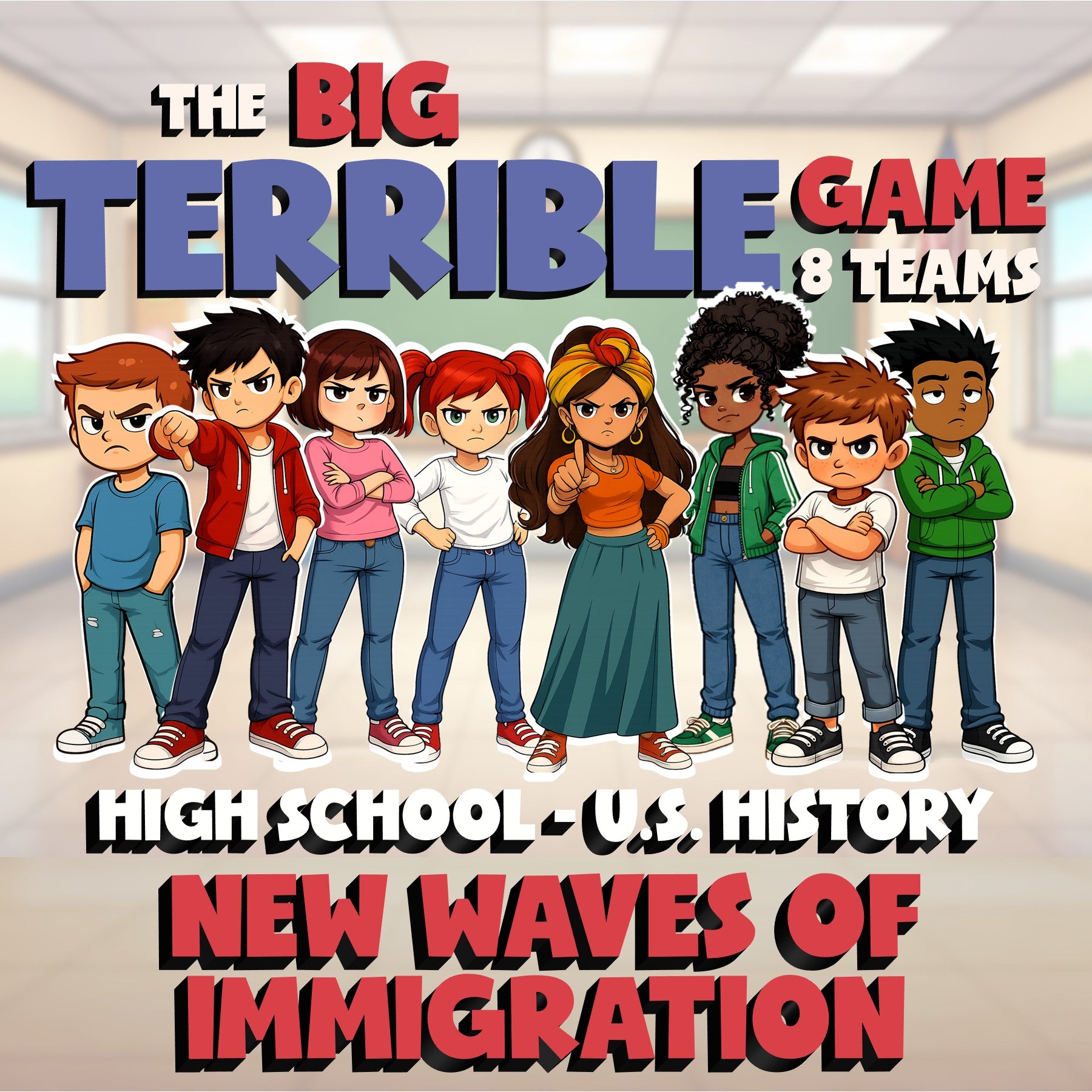 New Waves of Immigration BIG TERRIBLE GAME - No Prep U.S. History Review