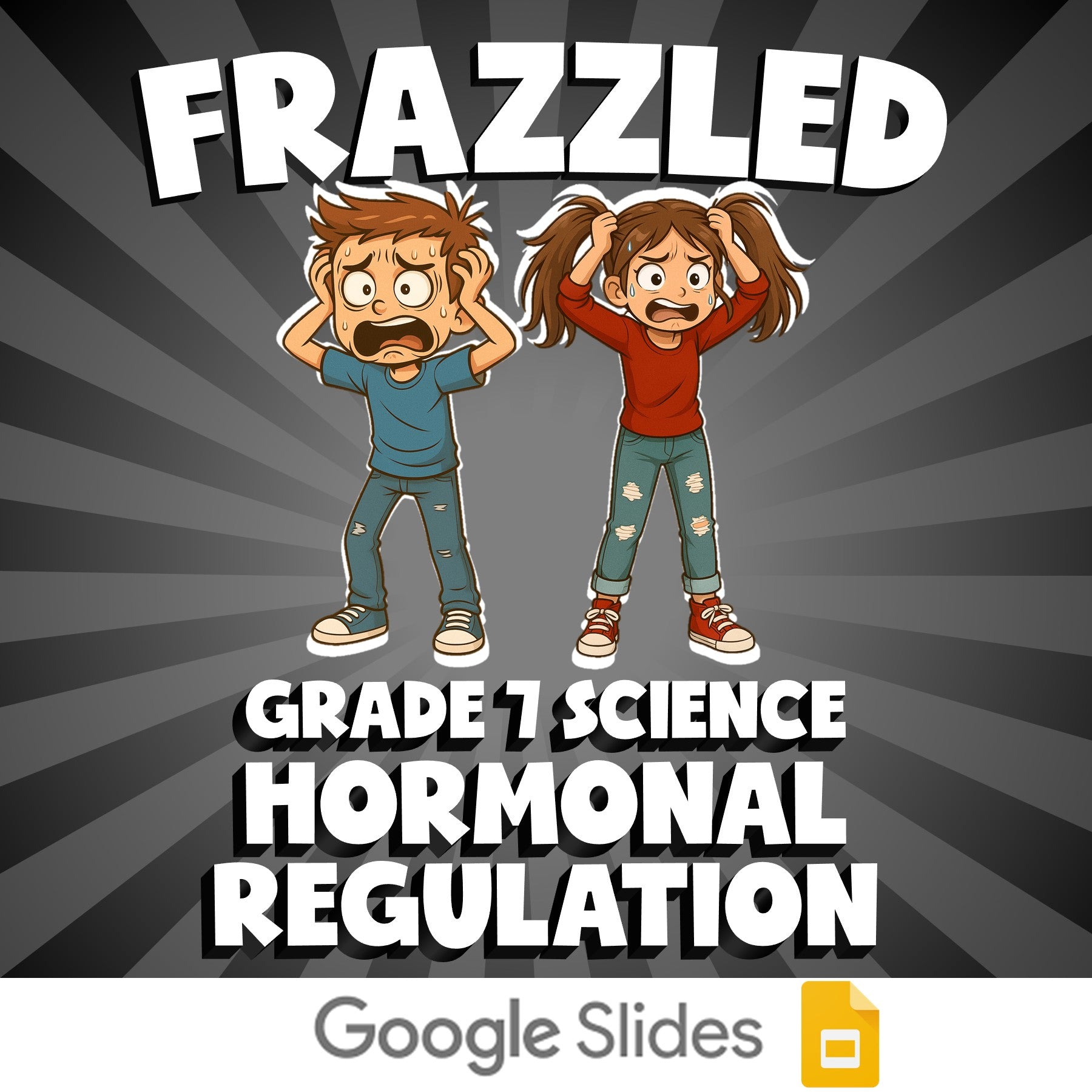 Hormonal Regulation FRAZZLED Science Game - No Prep Grade 7 Review Activity