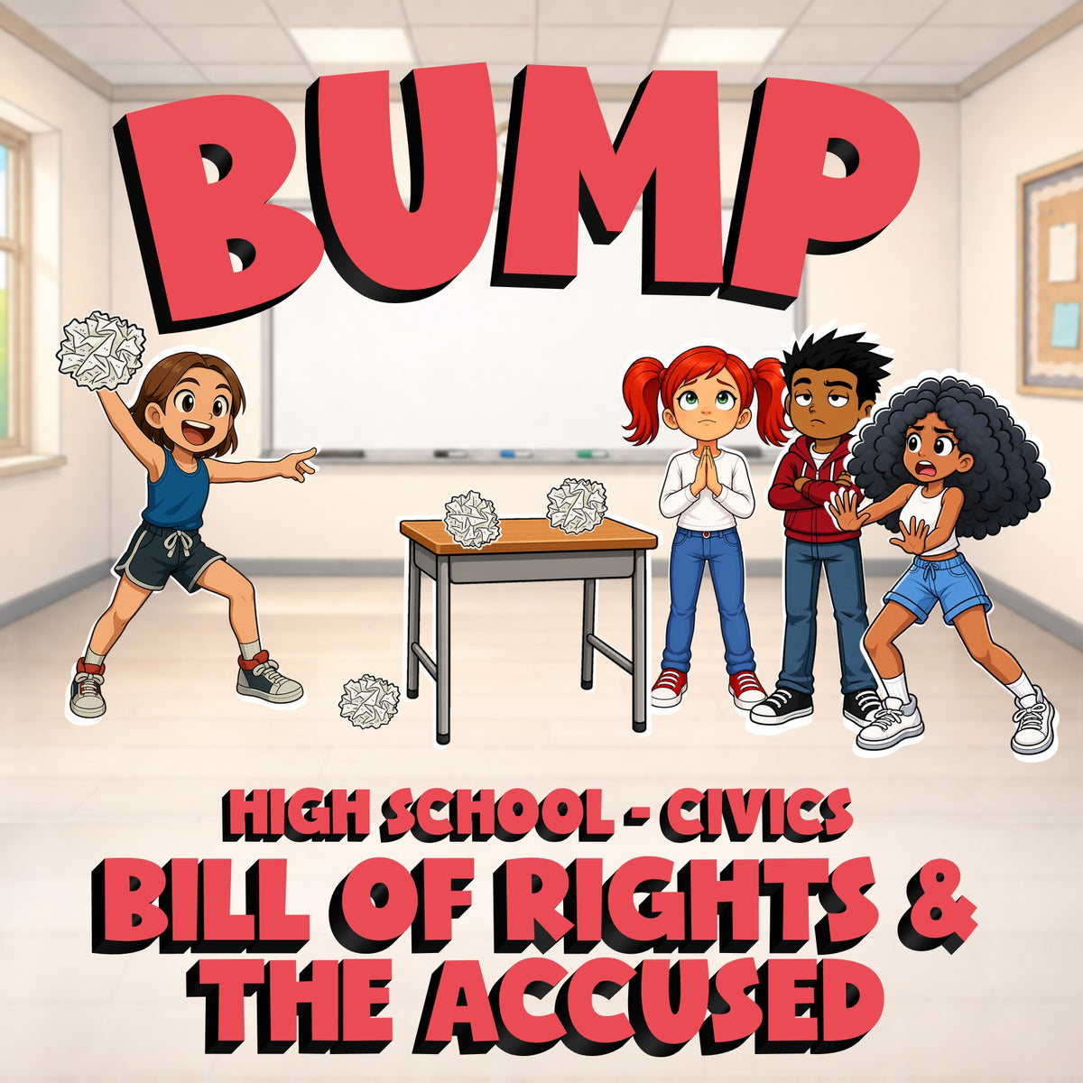 Bill of Rights & the Accused BUMP Civics Game - No Prep Review Activity