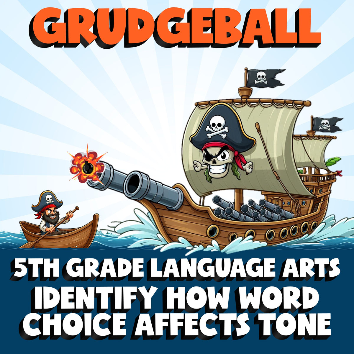 Identify How Word Choice Affects Tone GRUDGEBALL ELA Game - No Prep Grade 5