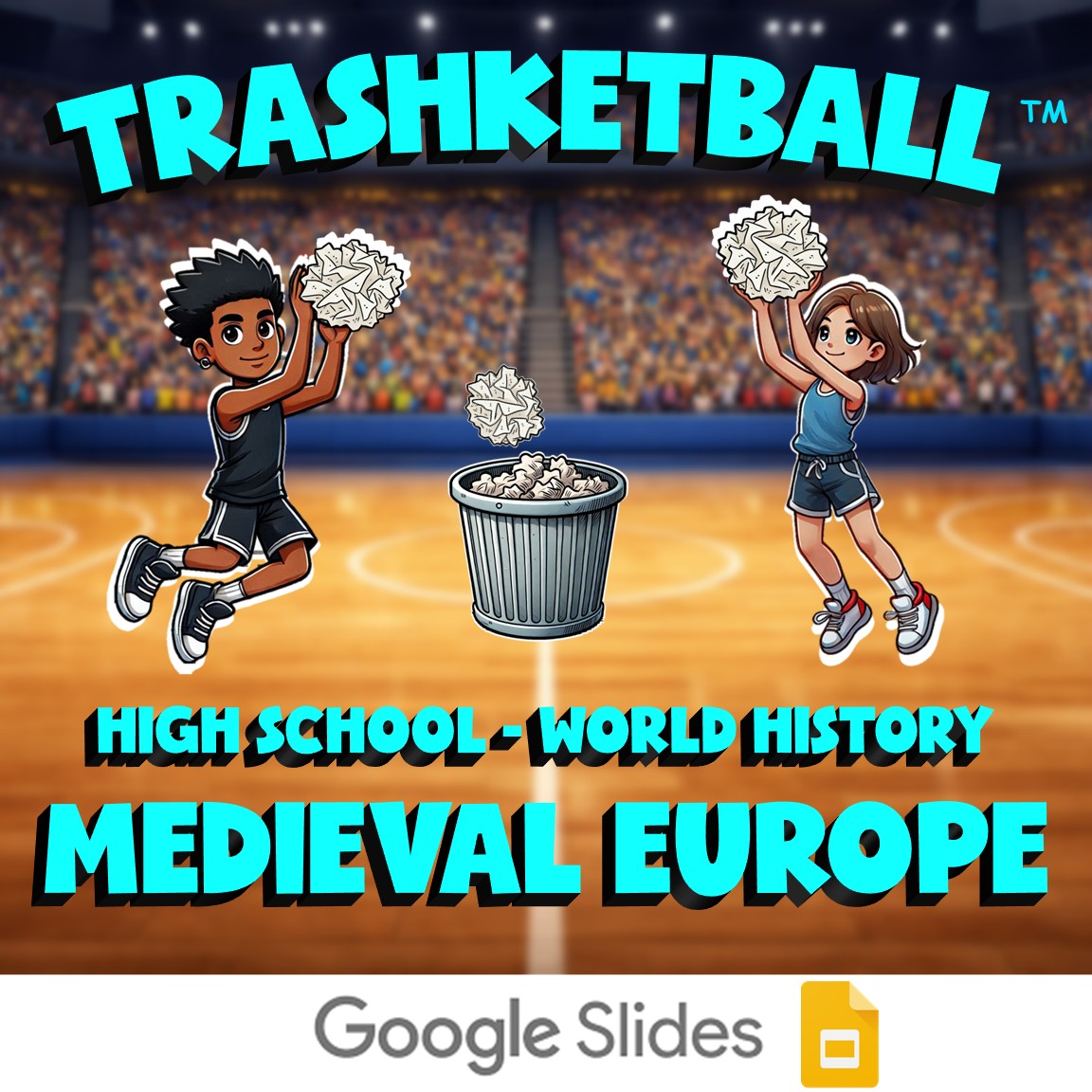 Medieval Europe TRASHKETBALL Game - No Prep World History Review Activity