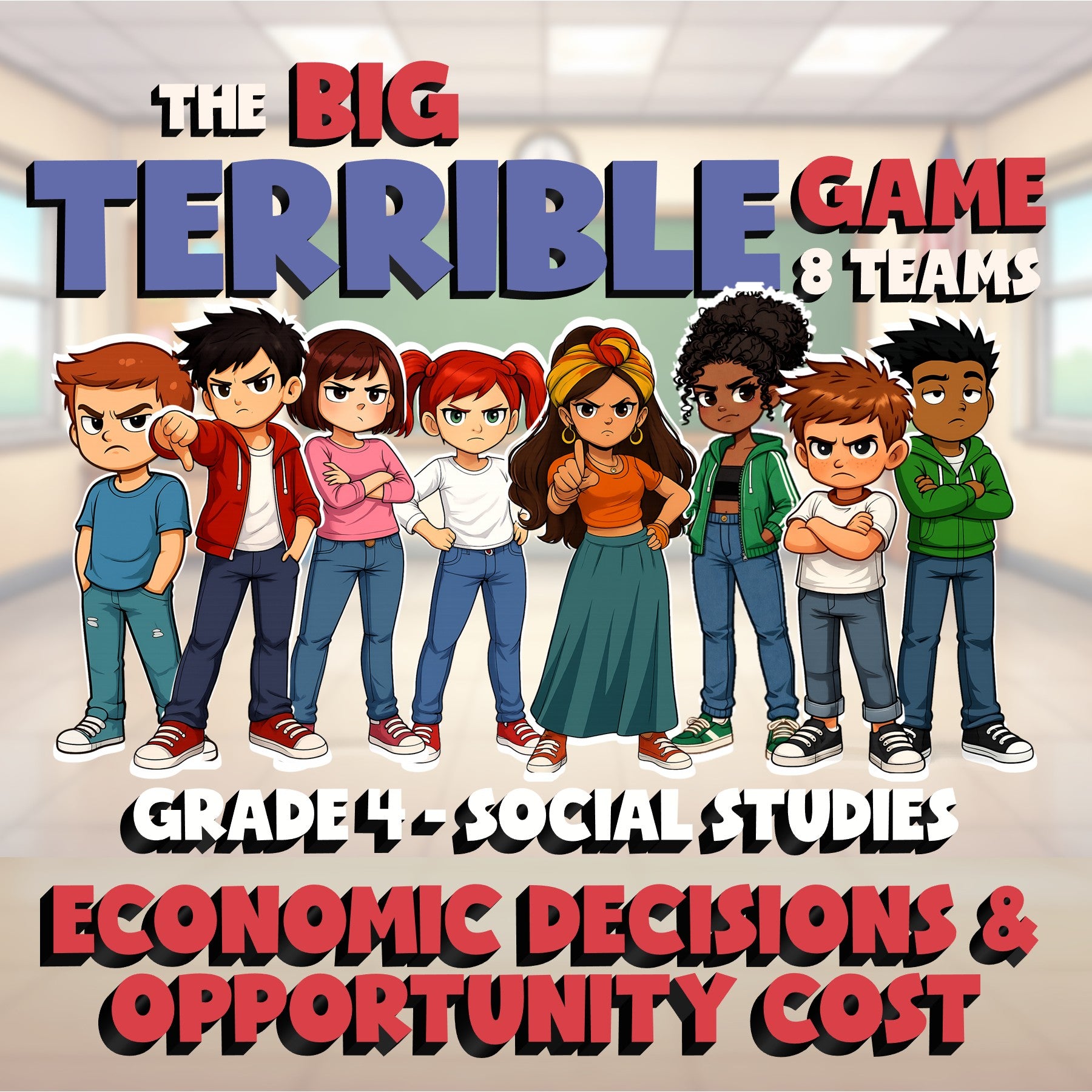 Economic Decisions & Opportunity Cost BIG TERRIBLE GAME - Grade 4 Socials Review