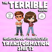 Transformation Shifts THE TERRIBLE GAME - No Prep PreCalculus Math Review