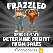 Determine Profit from Sales FRAZZLED Math Game - No Prep Grade 6 Review Activity