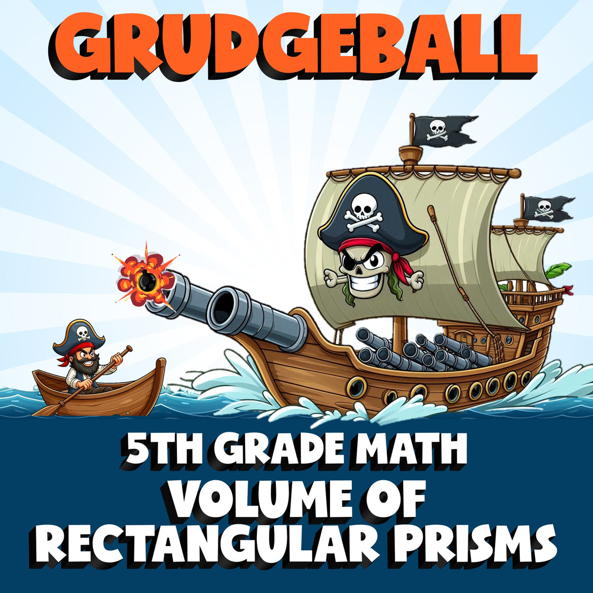 Volume of Rectangular Prisms GRUDGEBALL Math Game - No Prep Grade 5 Review
