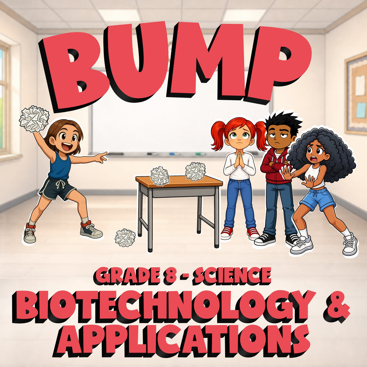 Biotechnology & Applications BUMP Science Game - No Prep Grade 8 Review Activity