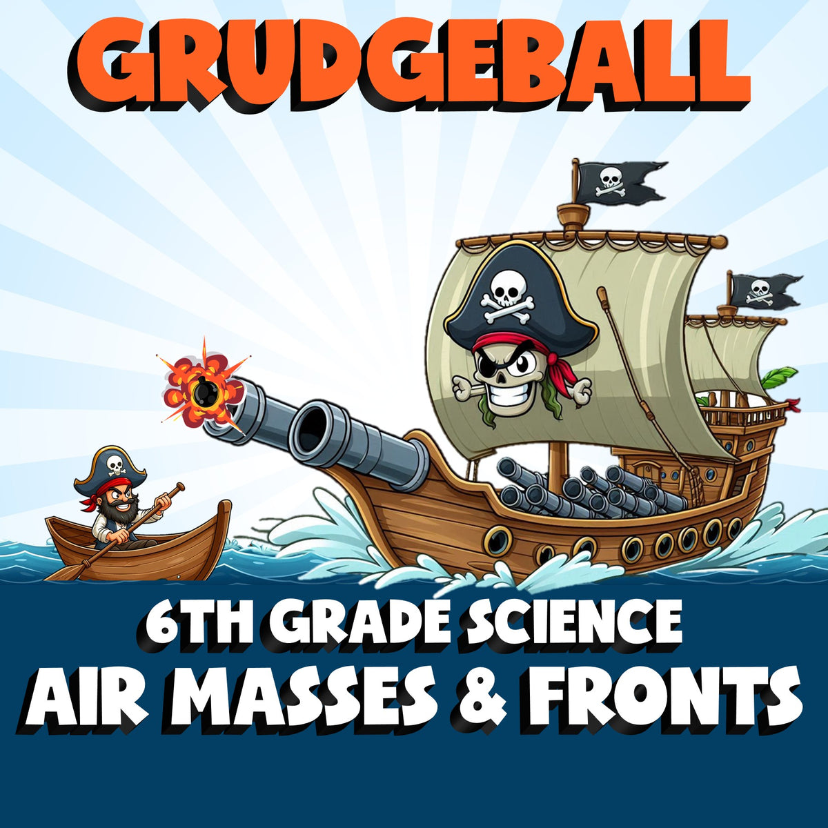 Air Masses & Fronts GRUDGEBALL Science Game - No Prep Grade 6 Review Activity