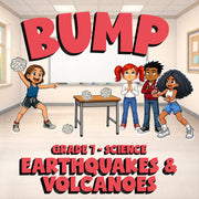 Earthquakes & Volcanoes BUMP Science Game - No Prep Grade 7 Review Activity