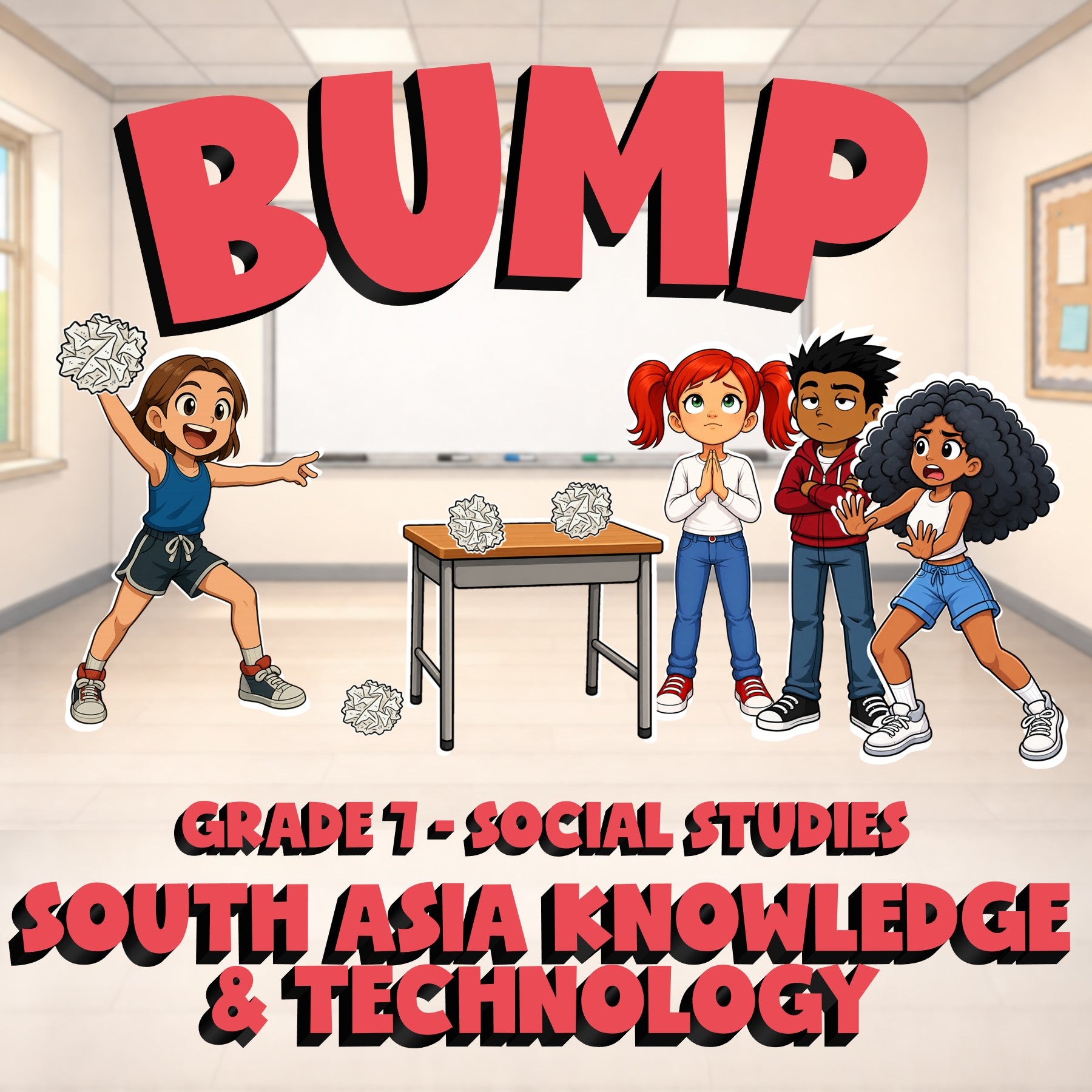 South Asia Knowledge & Technology BUMP Socials Game - No Prep Grade 7 Review