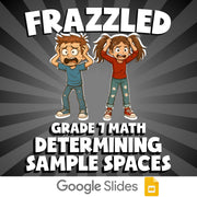 Determining Sample Spaces FRAZZLED Math Game - No Prep Grade 7 Review Activity