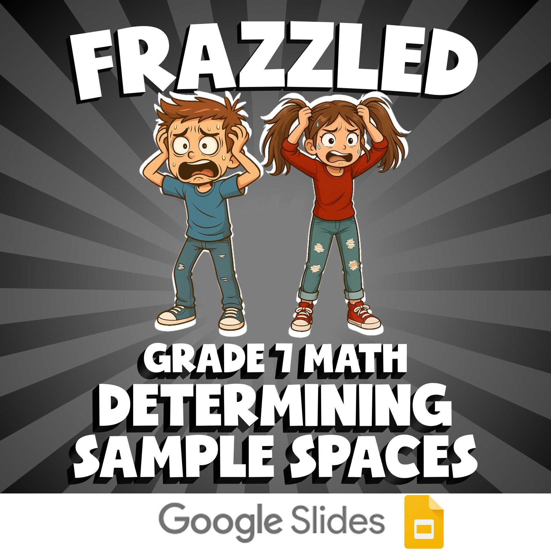 Determining Sample Spaces FRAZZLED Math Game - No Prep Grade 7 Review Activity