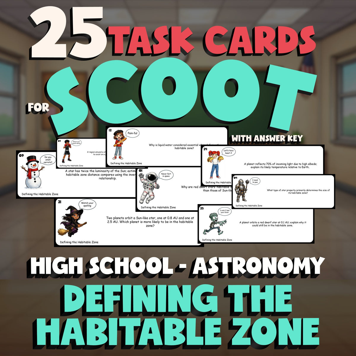 Defining the Habitable Zone SCOOT TASK CARDS Science Game - No Prep Astronomy