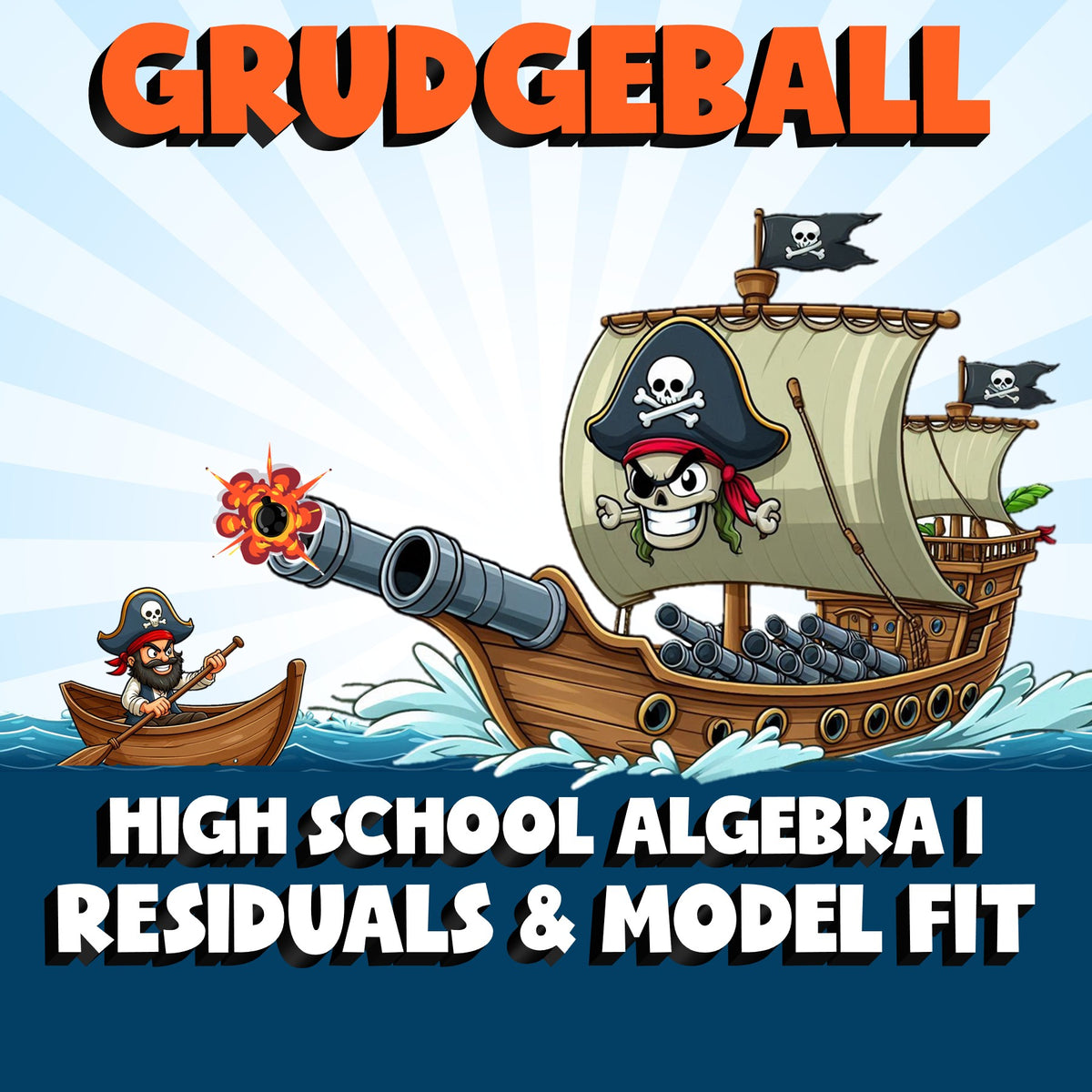 Residuals & Model Fit GRUDGEBALL Math Game - No Prep Algebra 1 Review Activity