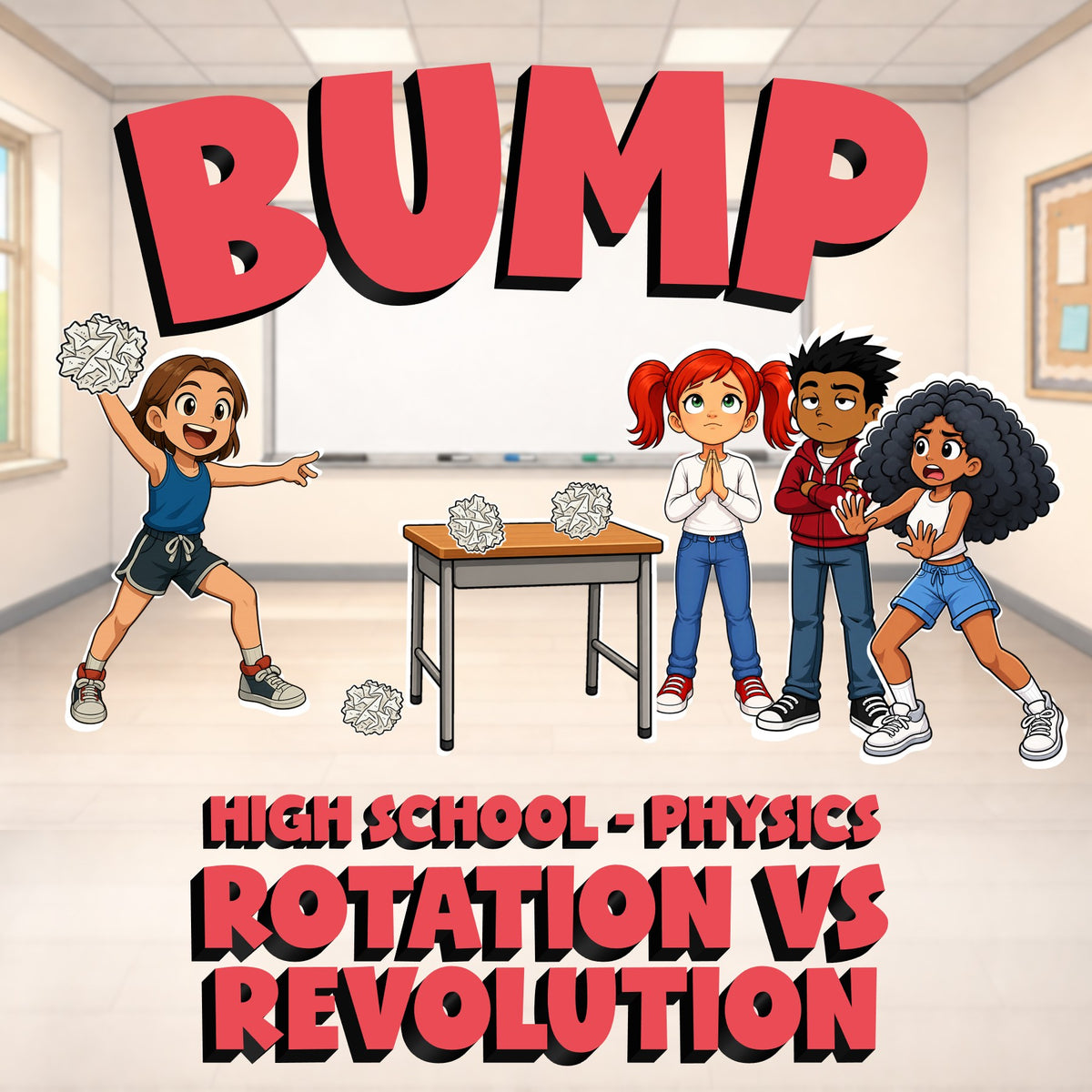 Rotation vs Revolution BUMP Science Game - No Prep Physics Review Activity