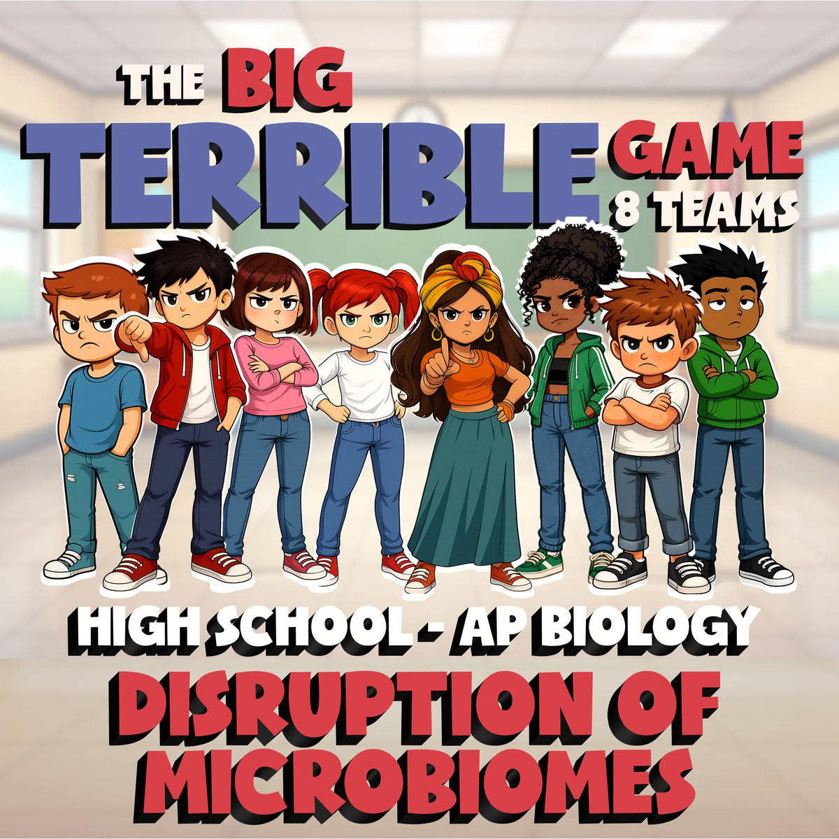 Disruption of Microbiomes BIG TERRIBLE GAME - No Prep AP Biology Science Review